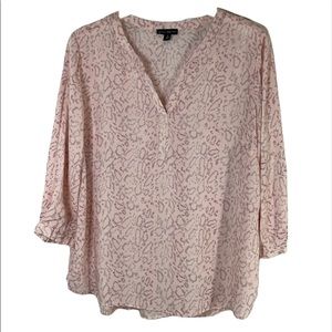 Women’s size L pink snakeskin quarter sleeve top